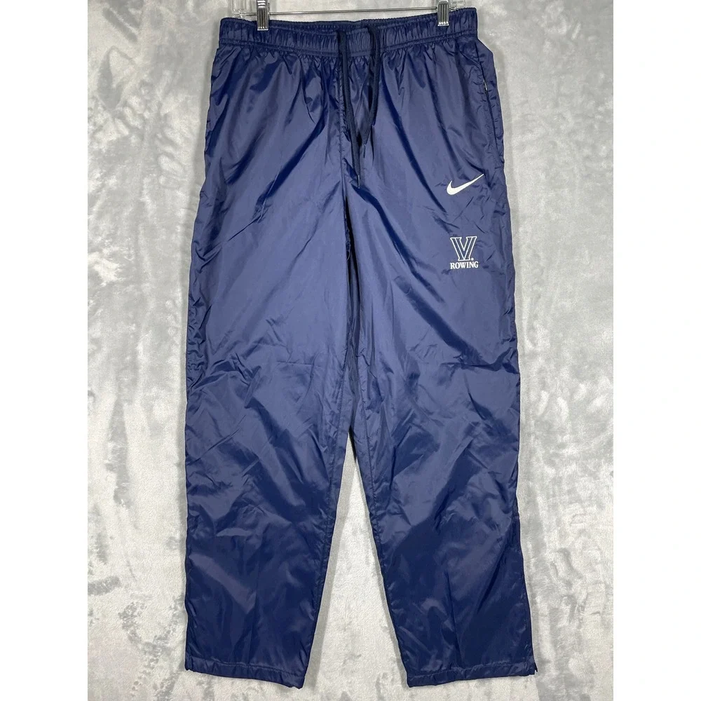 Nike Villanova Rowing Mens Medium Navy Blue Windbreaker Track Pants Vintage